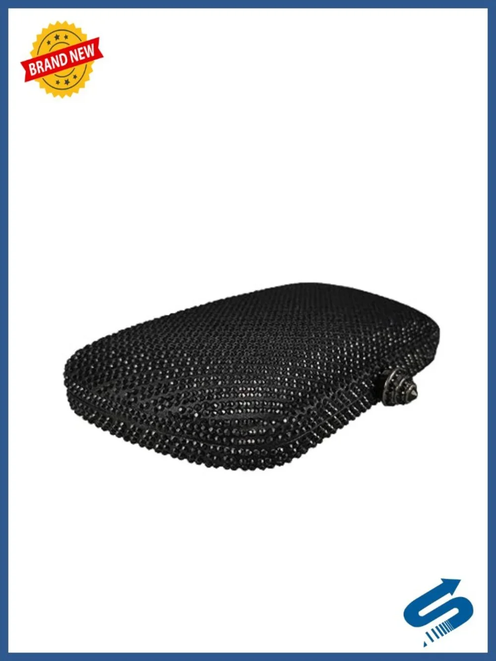 Rhinestone Crystal Clutch Evening Bag Hot-Fix Crystals Satin Formal Mini Purse